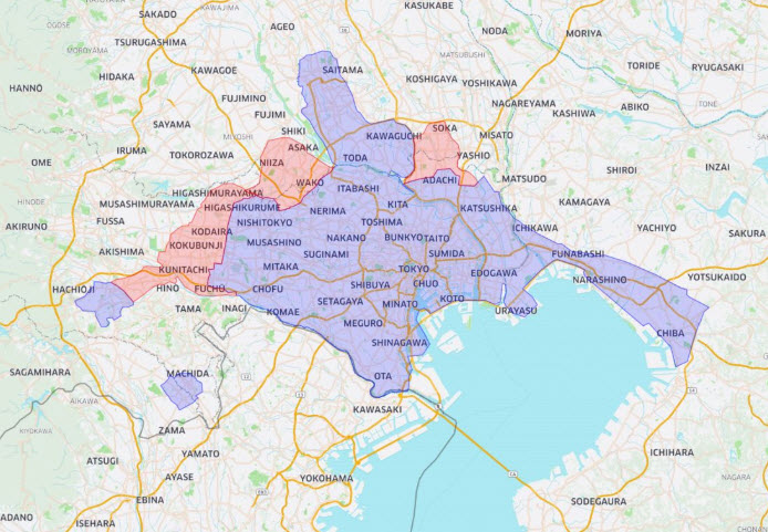 ウーバーイーツ エリア地域｜UberEats配達エリア範囲拡大
