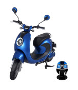 【Amazon.co.jp限定】 電動バイク XEAM notte V2 ロイヤルブルー【限定特典】 専用ヘルメット ロイヤルブルー XM-AZNRBLHGRBL