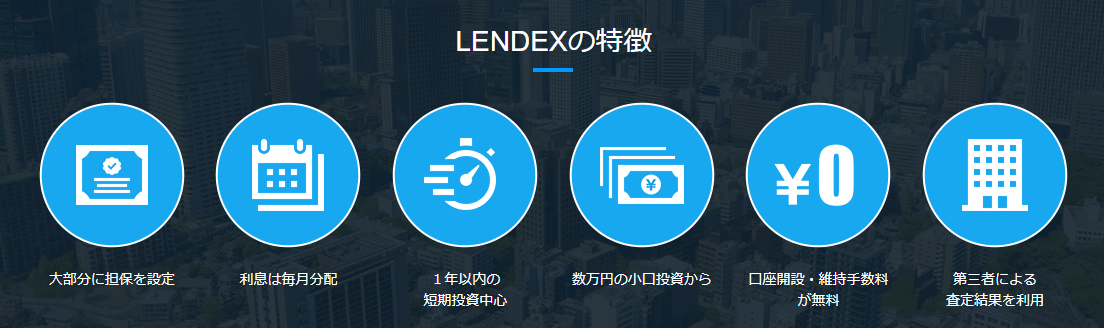 LENDEX レンデックス 登録方法 口座開設 ソーシャルレンディング クラウドファンディング 不動産投資 特徴 メリット デメリット