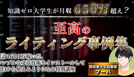 【最終24,800円まで値上げ】至高のライティング事例集【知識０大学生が月収650万超え】