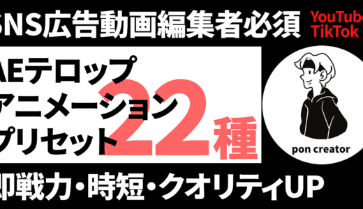 【即戦力・激時短】AEのテロップアニメーション22種配布！(YouTube・TikTok・漫画・実写広告動画編集者用)