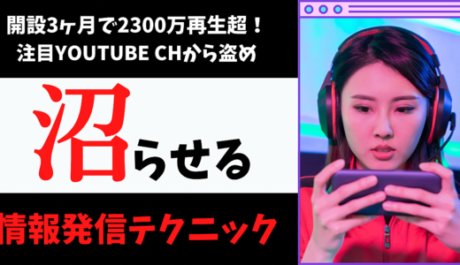 新進気鋭のYouTubeチャンネルから盗め！見た人を”沼らせる”情報発信術★チェックリスト付