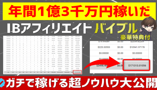 【年間1億3千万円稼いだ手法！】FXのIBアフィリエイトバイブル『超豪華特典付』