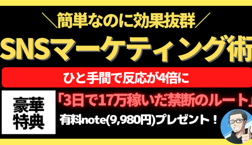 【豪華特典付き！】簡単なのに効果抜群！SNSマーケティング術