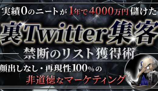 【0から1年で4000万円儲けた】裏Twitter集客 − 非道徳にリストを集めまくる −