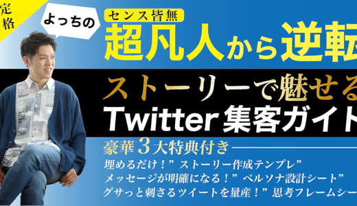 センス皆無の超凡人が”唯一無二 “に  ストーリーで魅せる「Twitter集客ガイド」  〜無名から逆転できるSNS戦略〜