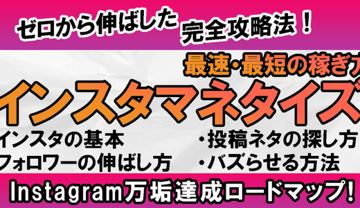 ゼロから伸ばしたインスタ完全攻略法！最短・最速のインスタマネタイズ達成ロードマップ！