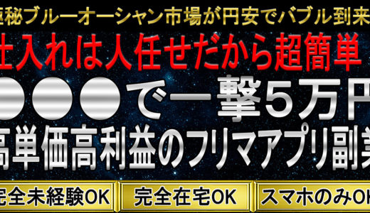 【円安バブル】スキマ時間で月30万円を稼ぐ完全在宅スマホ物販