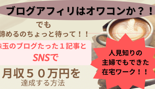 専業主婦だった私が1つのブログとSNSで月収300万円を稼いだ方法！まだブログアフィリを諦めないで！