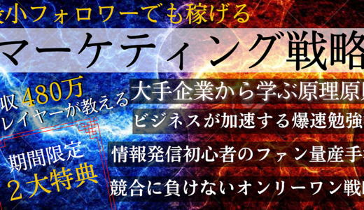 月収480万プレイヤーが教える【SNSマーケティングの原理原則】