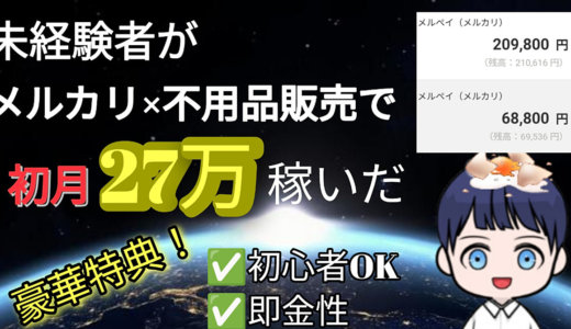 【メルカリ大百科】初月27万稼いだ不用品マネー化戦略 【本邦初公開】