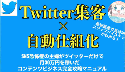 『子育て専業主婦がTwitter集客×自動仕組化で15リストで33万円を達成した初心者脱却コンテンツビジネス完全攻略マニュアル』