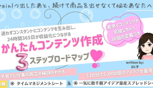 かんたんコンテンツ作成3ステップロードマップ！”素早くコンテンツが完成しちゃう”36個の定義つき