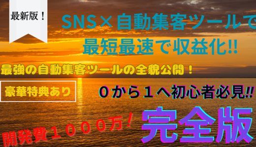 自動集客×SNSで効率化‼初心者が最短最速で収益化するためには⁉️