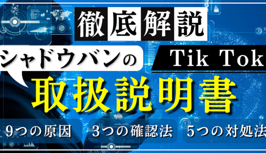 【もう迷わない】TikTokシャドウバンの取扱説明書