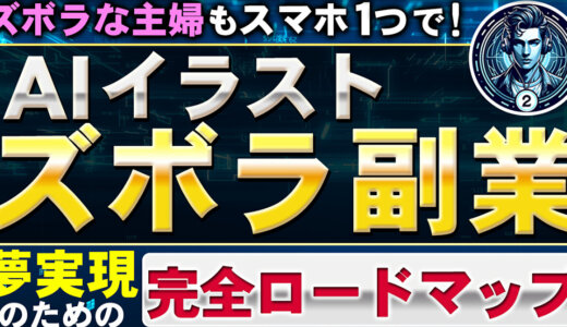 ズボラな主婦もスマホ1つで！AIイラストでズボラ副業　夢実現のための完全ロードマップ