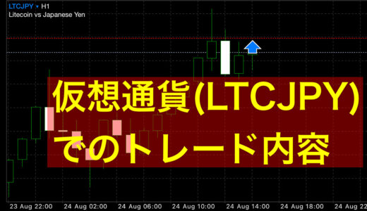 FXは計算力で攻略できる！8月24日 仮想通貨トレード内容