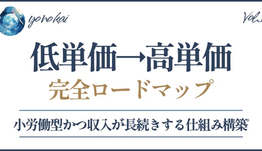 低単価→高単価販売完全ロードマップ～小労働型の仕組み構築～