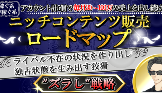 ニッチコンテンツ販売ロードマップ 〜ライバル不在の状況を作り出し、 独占状態を生み出す狡猾”ズラし”戦略〜