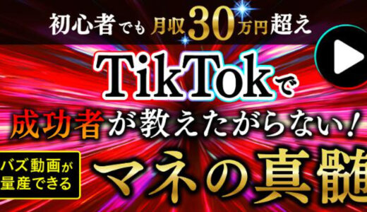 【マネの真髄】初心者でも月収30万円！成功者が教えたがらないTikTokバズ動画術