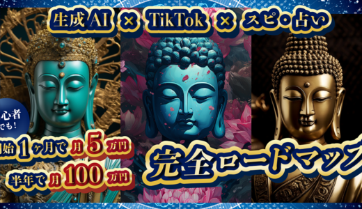 【フォロワー20万人記念！半額キャンペーン中】初心者でもTikTok開始1ヶ月で月5万円・半年で月100万円収益化できた完全ロードマップ｜生成AI × TikTok × スピ・占い