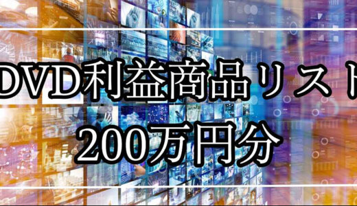 【DVDせどり-利益商品リスト200万円分-】
