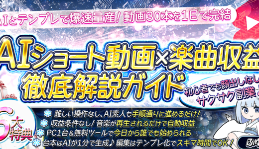 【140部突破】AIショート動画×音楽収益　徹底解説ガイド