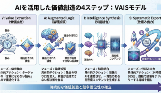 【時間資本主義の終焉】次世代副業の新基準「V.A.I.S.」理論〜時給労働を脱却し、AIと共創して月商50万を“最短ルート”で稼ぐ技術〜