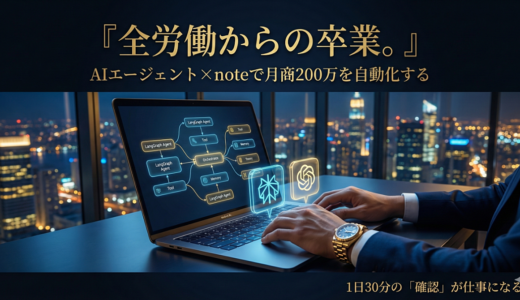 【全労働からの卒業】1日30分、生成AIエージェントを「部下」にする。note累計2,000万を叩き出した『V.A.S.T.』戦略の全貌