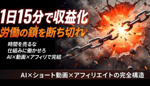 労働集約型副業から今すぐ脱け出せ。AI×ショート動画×アフィリエイトで作る「寝てても稼げる」収益システムの全貌