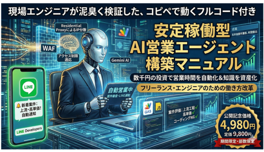 【部数限定：定価の半額】案件探しはAIに外注する時代。自分専用「AI営業エージェント」構築マニュアル（GAS付）