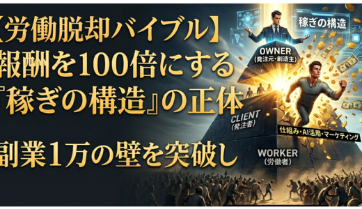 【労働脱却バイブル】副業1万の壁を突破し報酬を100倍にする「稼ぎの構造」の正体