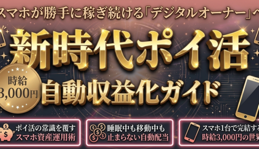 時給3,000円｜スマホ1台で完結【新時代ポイ活】”作業”→”スマホ資産の運用”へ｜自動収益の仕組み化の全手順