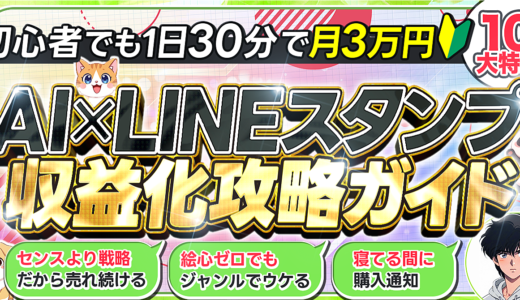 初心者でも月3万円目指せる！AI×LINEスタンプ 収益化攻略ガイド【10大特典付き】