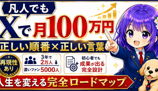 『凡人でもXで月100万円』人生を変える完全ロードマップ【初心者OK】