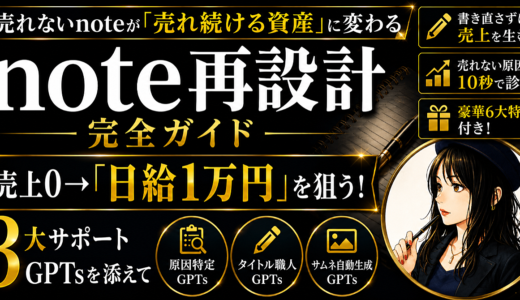 2026年7月最新版【note再設計完全ガイド】〜サポートGPTsを添えて〜